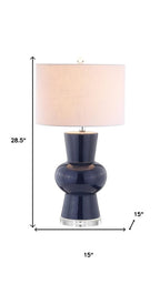 29" Clear Novelty Table Lamp With Drum Shade