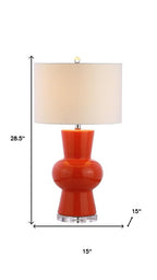 29" Clear Novelty Table Lamp With Drum Shade