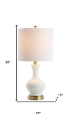 Set of Two 22" Gold Novelty Table Lamps With Globe Shades