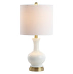 Set of Two 22" Gold Novelty Table Lamps With Globe Shades