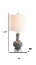 Set of Two 22" Silver Urn Bedside Lamps With Drum Shades