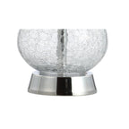 21" Silver Gourd Table Lamp With Drum Shade