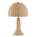 22" Light Brown Table Lamp With Globe Shade