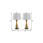 Set of Two 26" Black Novelty Table Lamps With Empire Shades