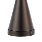 Set of Two 26" Antiqued Bronze Novelty Table Lamps With Empire Shades