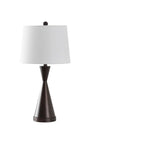 Set of Two 26" Antiqued Bronze Novelty Table Lamps With Empire Shades