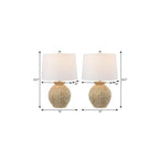 Set of Two 23" Clear Round Table Lamps With Empire Shades