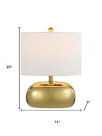 20" Clear Round Table Lamp With Novelty Shade