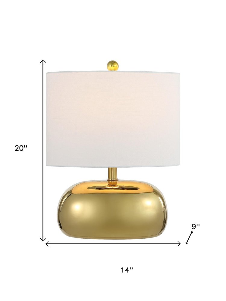 20" Clear Round Table Lamp With Novelty Shade