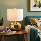 20" Clear Round Table Lamp With Novelty Shade