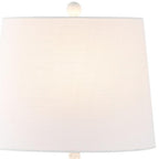 24" White Gourd Table Lamp With Novelty Shade