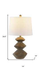 25" Clear Novelty Table Lamp With Empire Shade