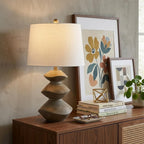 25" Clear Novelty Table Lamp With Empire Shade