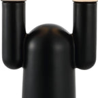 19" Black Two Light Novelty Globe Lamp