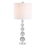 Set of Two 27" Clear Table Lamps With Drum Shades