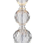 Set of Two 27" Clear Table Lamps With Drum Shades