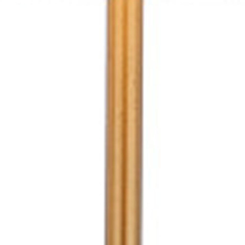 Set of Two 27" White And Brass Table Lamps With Drum Shades