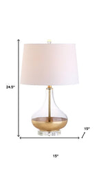 25" Clear Novelty Table Lamp With Drum Shade