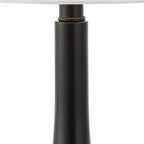 Set of Two 25" Clear Gourd Table Lamps With Drum Shades