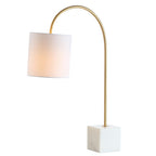 25" White Novelty Table Lamp With Drum Shade