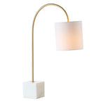 25" White Novelty Table Lamp With Drum Shade