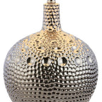 27" Clear Novelty Bedside Lamp With Drum Shade