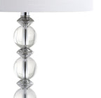 Set of Two 26" Silver Table Lamps With Drum Shades