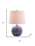 21" Clear Novelty Table Lamp With Drum Shade