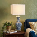28" Clear Novelty Table Lamp With Square Shade