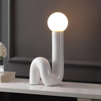 18" White Novelty Globe Lamp