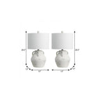 Set of Two 21" Clear Novelty Table Lamps With Drum Shades