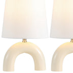 Set of Two 18" Clear Novelty Table Lamps With Empire Shades