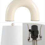 Set of Two 18" Clear Novelty Table Lamps With Empire Shades