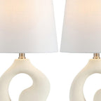 Set of Two 19" Clear Novelty Table Lamps With Empire Shades