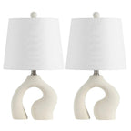 Set of Two 19" Clear Novelty Table Lamps With Empire Shades