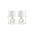 Set of Two 19" Clear Novelty Table Lamps With Empire Shades