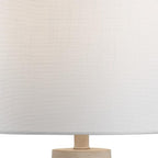 26" Clear Round Table Lamp With Drum Shade