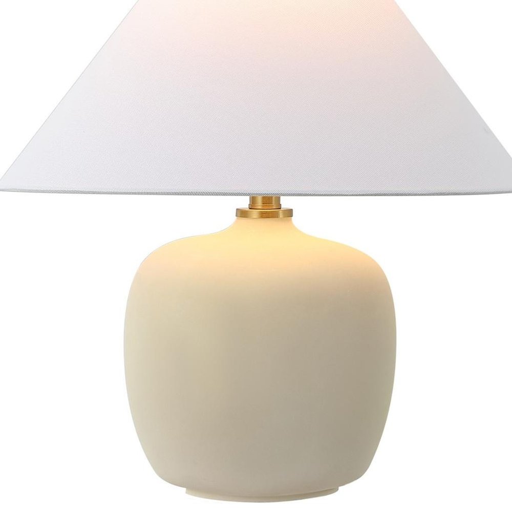 Set of Two 18" Clear Novelty Table Lamps With Empire Shades