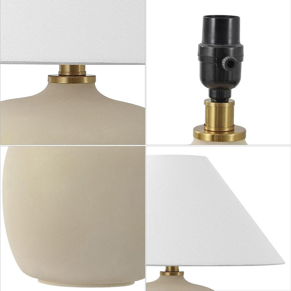 Set of Two 18" Clear Novelty Table Lamps With Empire Shades
