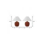Set of Two 18" Clear Novelty Table Lamps With Empire Shades