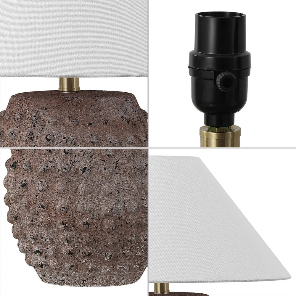 Set of Two 18" Clear Novelty Table Lamps With Empire Shades