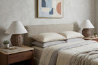 Set of Two 18" Clear Novelty Table Lamps With Empire Shades