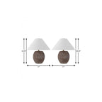 Set of Two 18" Clear Novelty Table Lamps With Empire Shades
