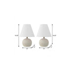Set of Two 18" Clear Novelty Table Lamps With Cone Shades