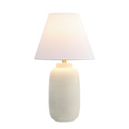 Set of Two 25" Cream Table Lamps With Cone Shades