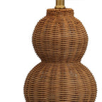 Set of Two 23" Clear Gourd Table Lamps With Empire Shades