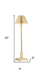 26" Gold Novelty Table Lamp With Drum Shade