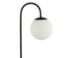 18" Black Globe Arched Lamp With Globe