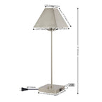 25" Nickel Table Lamp With Novelty Shade