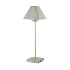 25" Nickel Table Lamp With Novelty Shade